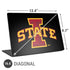 Iowa State University Primary Logo Black Universal Laptop 16.6in (13.4 x 9.7in) Skin